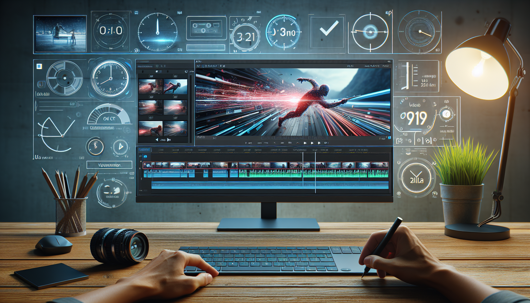 Dynamic video editing timeline with pacing elements