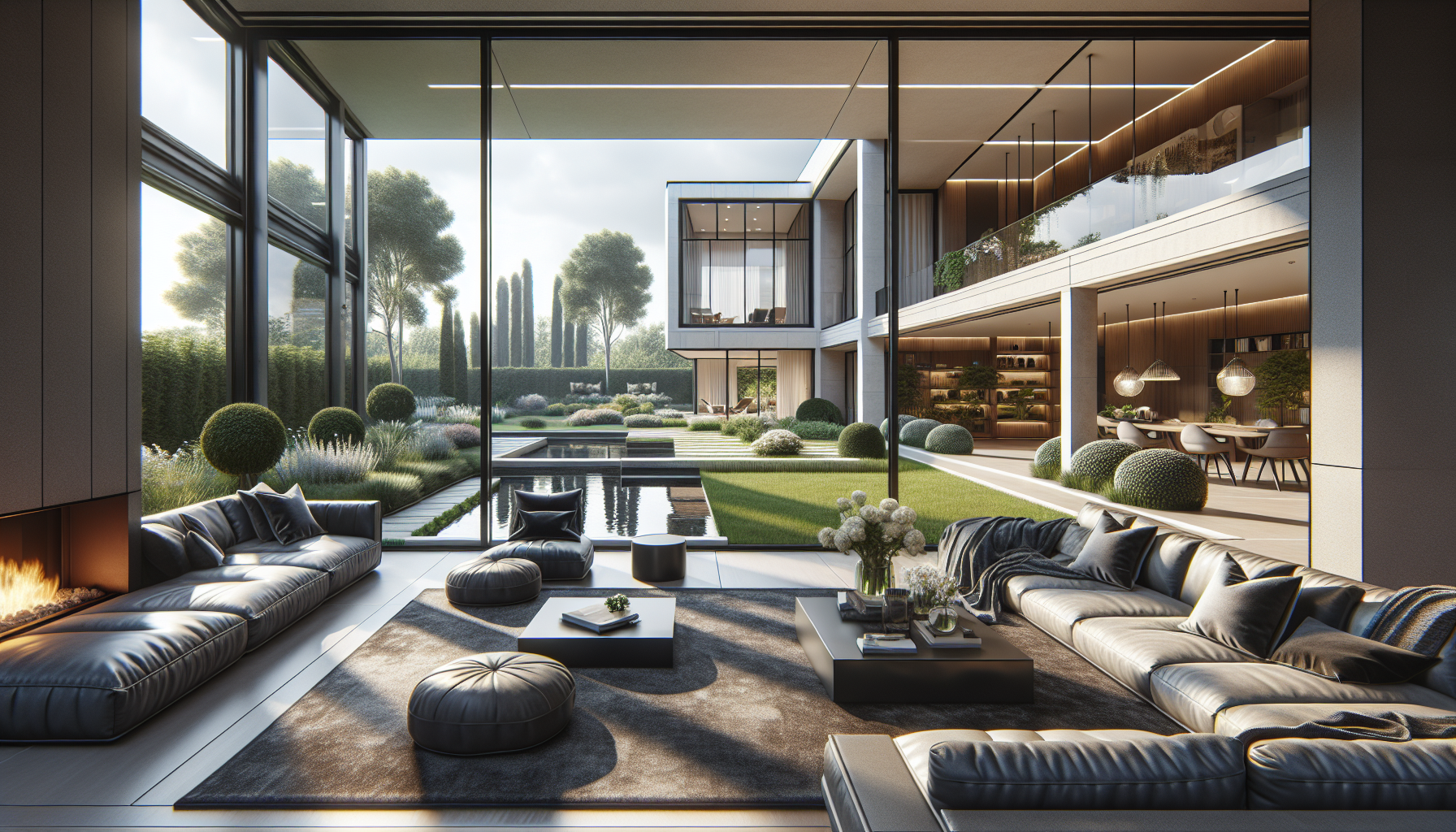 3D architectural visualization of a luxury home
