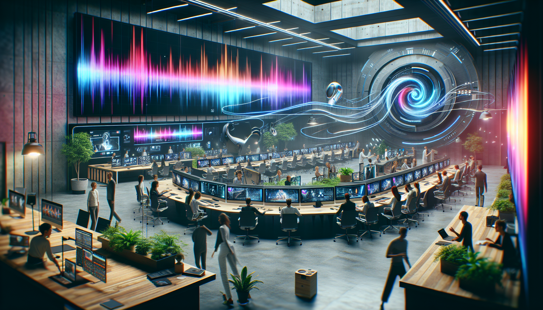 Futuristic 3D animation studio